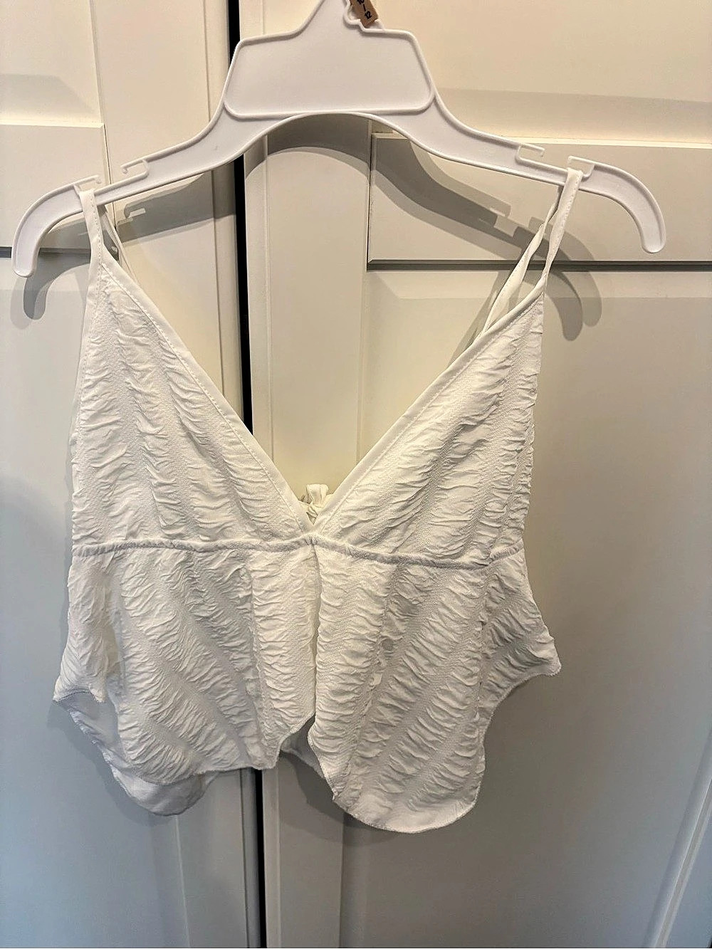 White Textured Camisole Like New